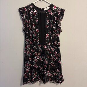 Reiss Black Floral Dress